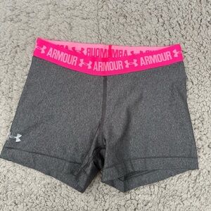 Under Armour Women's Gray and Pink Shorts
